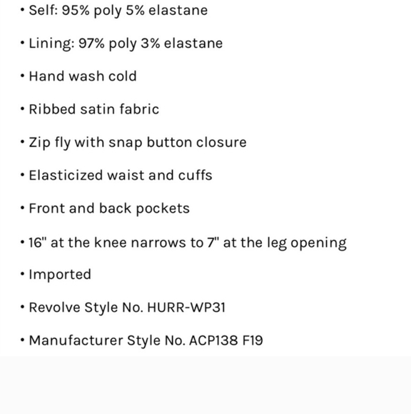 H:ours Revolve Johnny Pants High Waisted Joggers - Picture 5 of 9